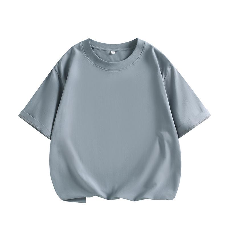 Pure Cotton Kids' T-shirt with Logo - Summer Class Uniform & Parent-Child Wear