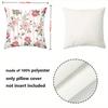 Pink Rose Floral Pattern Pillows for Home Decor Polyester pillowcase, sofa decorative cushion cov Headboard Pillow