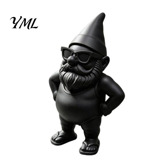 Creative Holiday Gifts for Friends 3D Printed Beach Gnome Statue with Swimsuit Sunglasses, Waterproof Decorative Artistic Bay Window Decor Figurine