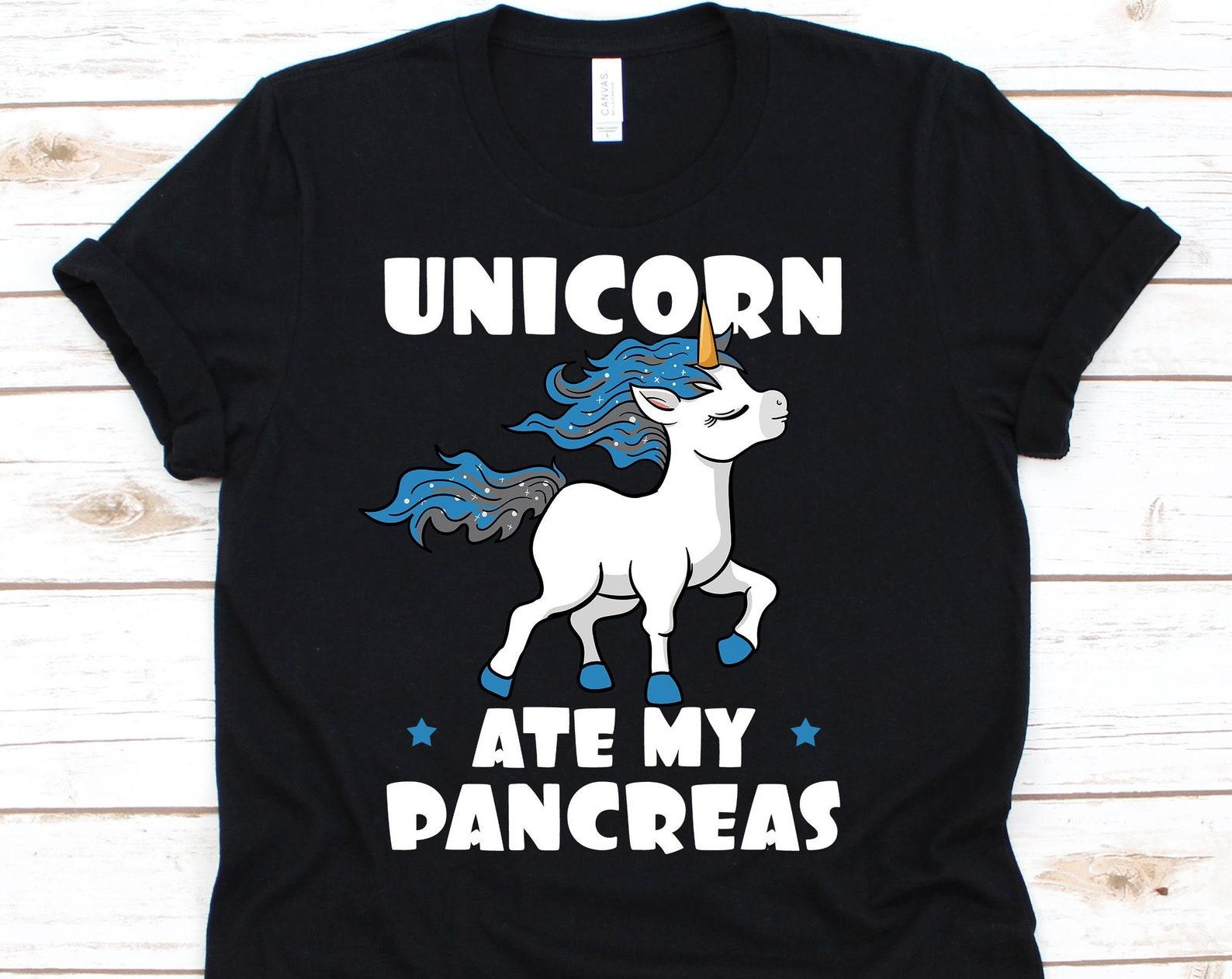Unicorn Ate My Pancreas Shirt, Diabetes Gift, Diabetes Awareness, Diabetes Support, Diabetic Shirt, Funny Pancreas, Unicorn 2XL