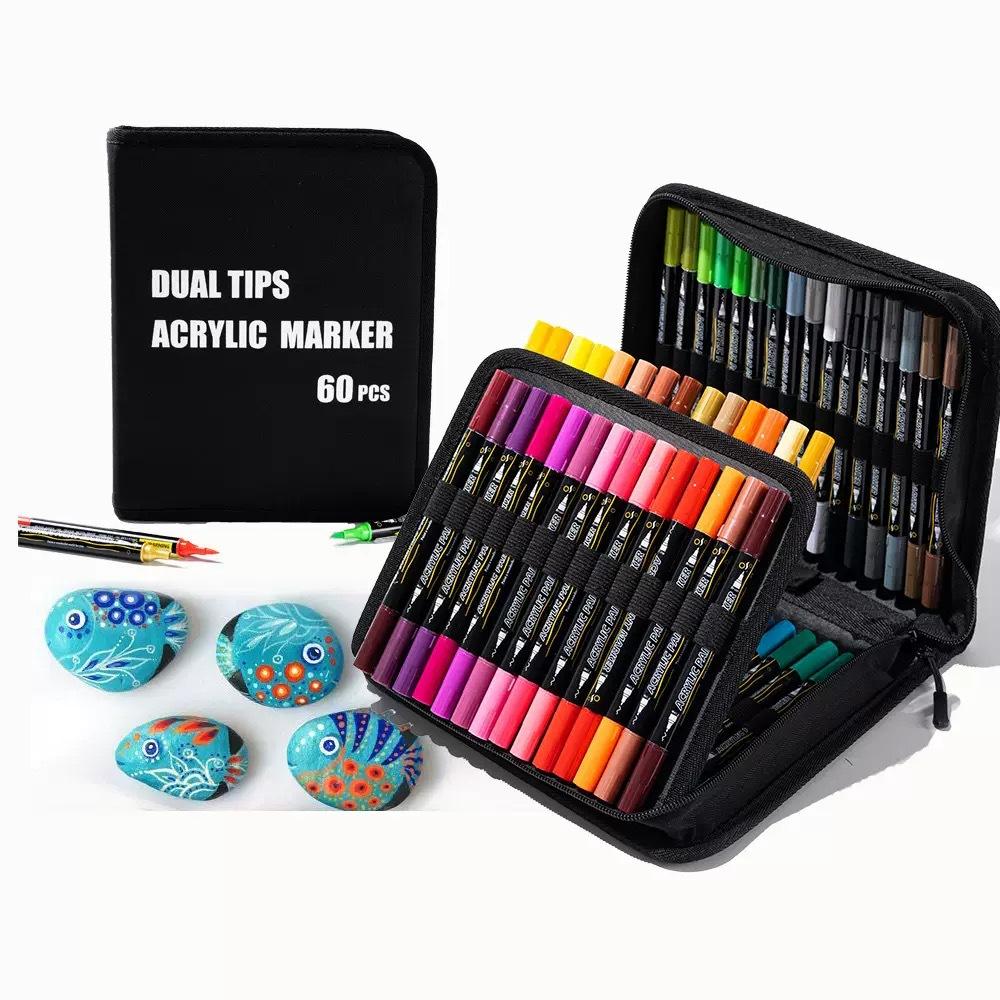 60 Colors 72 Colors Acrylic Water-based Soft Head Acrylic Marker Marker DIY Graffiti Watercolor Pen