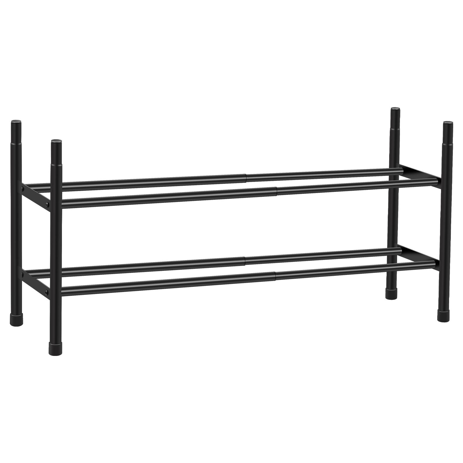 

Регулируемая полка для обуви, двухъярусные шкафы из нержавеющей стали, полка для хранения одежды и обуви, расширяемая, штабелируемая, выдвижная, органайзер