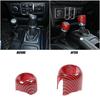 Red Carbon Gear Shift 4WD Trim Cover for Jeep Wrangler JL JT 2018+ Accessories