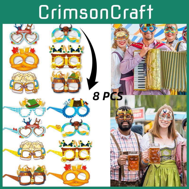 Cartoon Style Beer Festival Glasses Quirky Props For Beer Festival Party Photos Code Beer Festival Glasses)