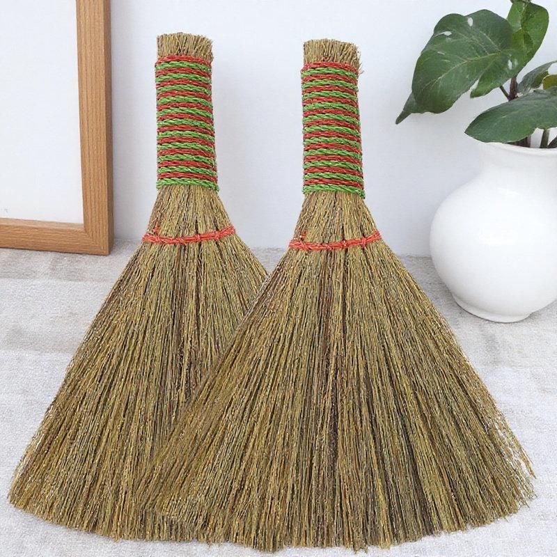 2Pcs Desktop Broom Short Handle Small Brooms Efficient Dust Brushes for Home Office Car Cleaning Manual Dust Removal