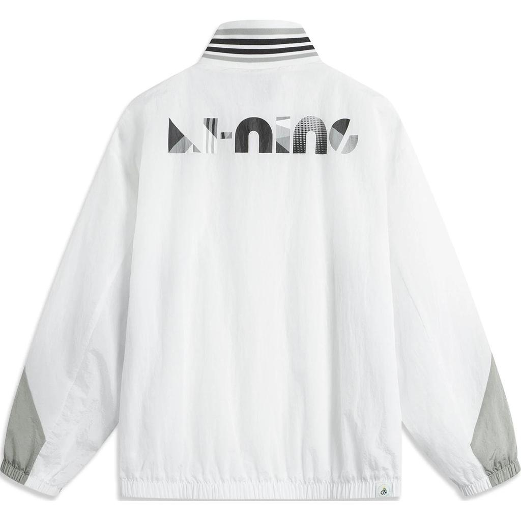 Li Ning Sports Life Collection Trench Coat Unisex Standard White Black AFDUC13-2