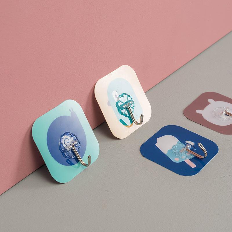 Homlly Animal Print Strong Waterproof Wall Hooks (10pcs)