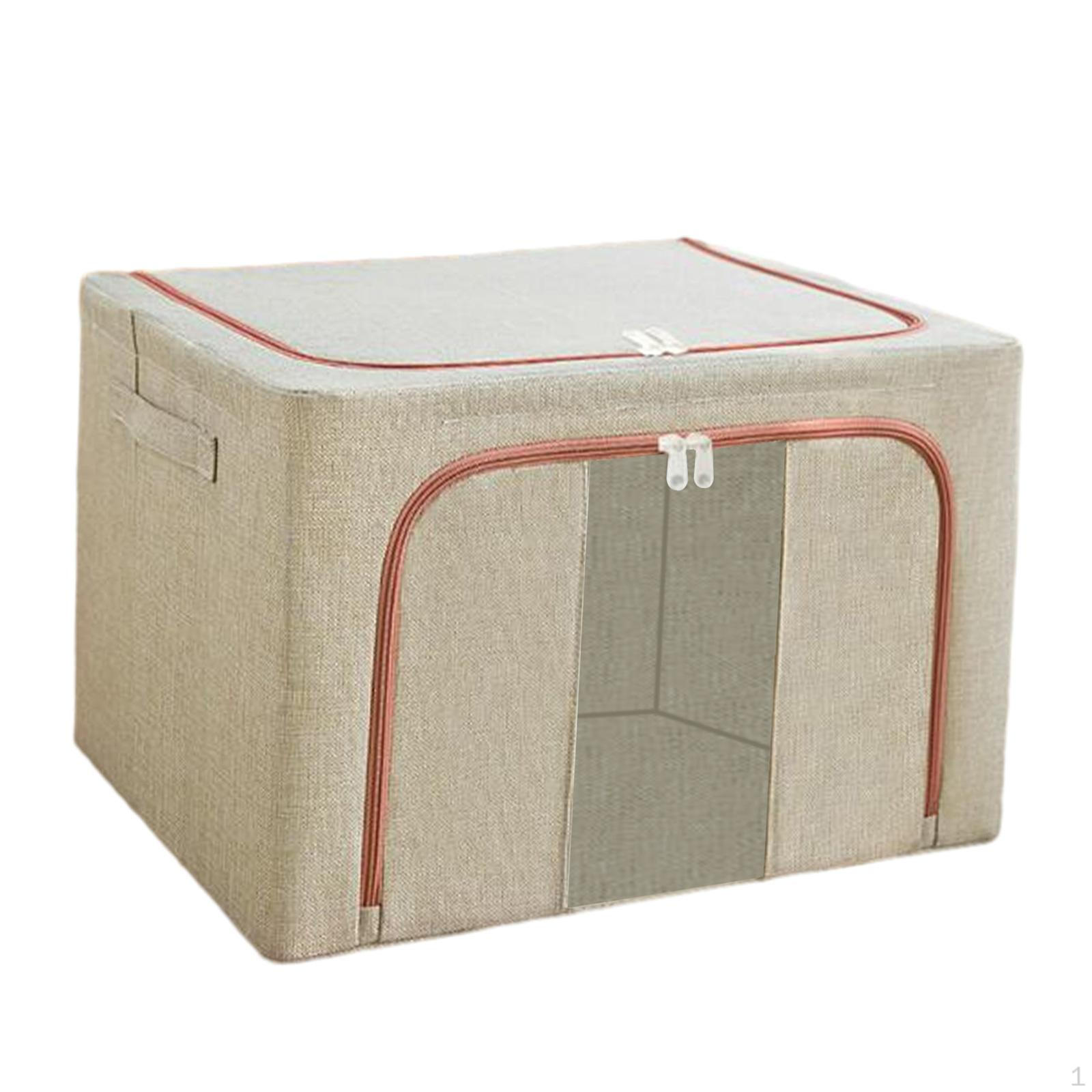 

Органайзеры для шкафа, сумки для хранения одежды, складная сумка для одеяла, складная корзина для одеял Beige 66L