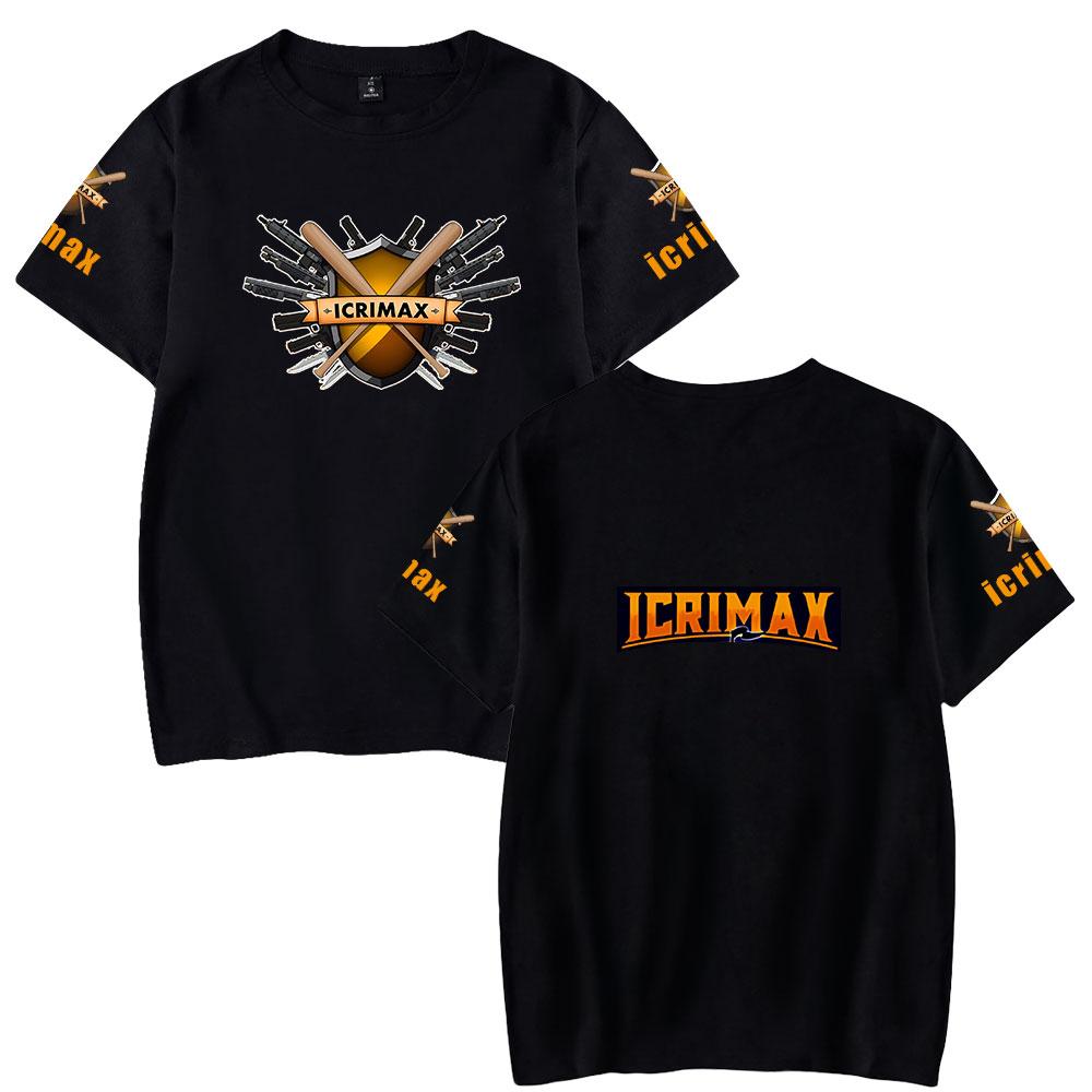 

Летние мужские и женские футболки Icrimax с коротким рукавом Одежда Новая мужская футболка Косплей футболка XS чёрный