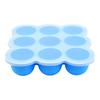 Ice Cube Mold Tray Food-Grade Silicone Ice Maker with Lid 9 Holes Easy Release Infant Food Food Container