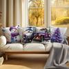 Home Decor Christmas-Themed Decorative Pillow Covers Pattern Cushion Cover Suitable For Sofa Bedroom Car Pillow Cover