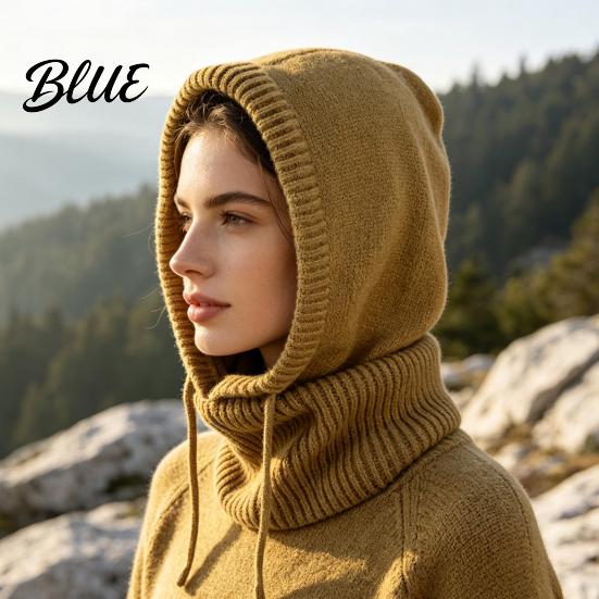 Full Coverage Headgear for Outdoor Sports Winter Balaclava Hat Men And Women Windproof Fashionable Knit Hood Autumn Knitted Hooded Neckerchief,
