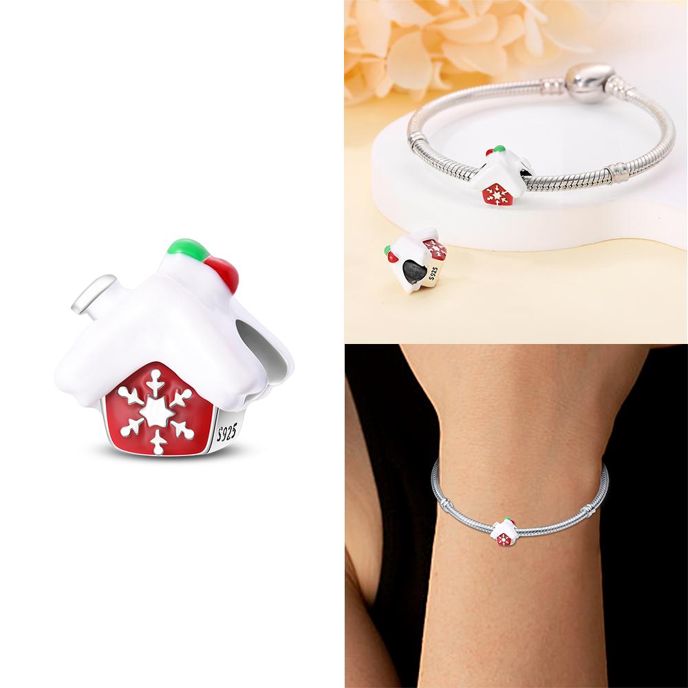 Charms Original Santa Claus Snowman Winter Penguin Snowflake Beads Fit Bracelet Copper Jewelry Women Diy Gift