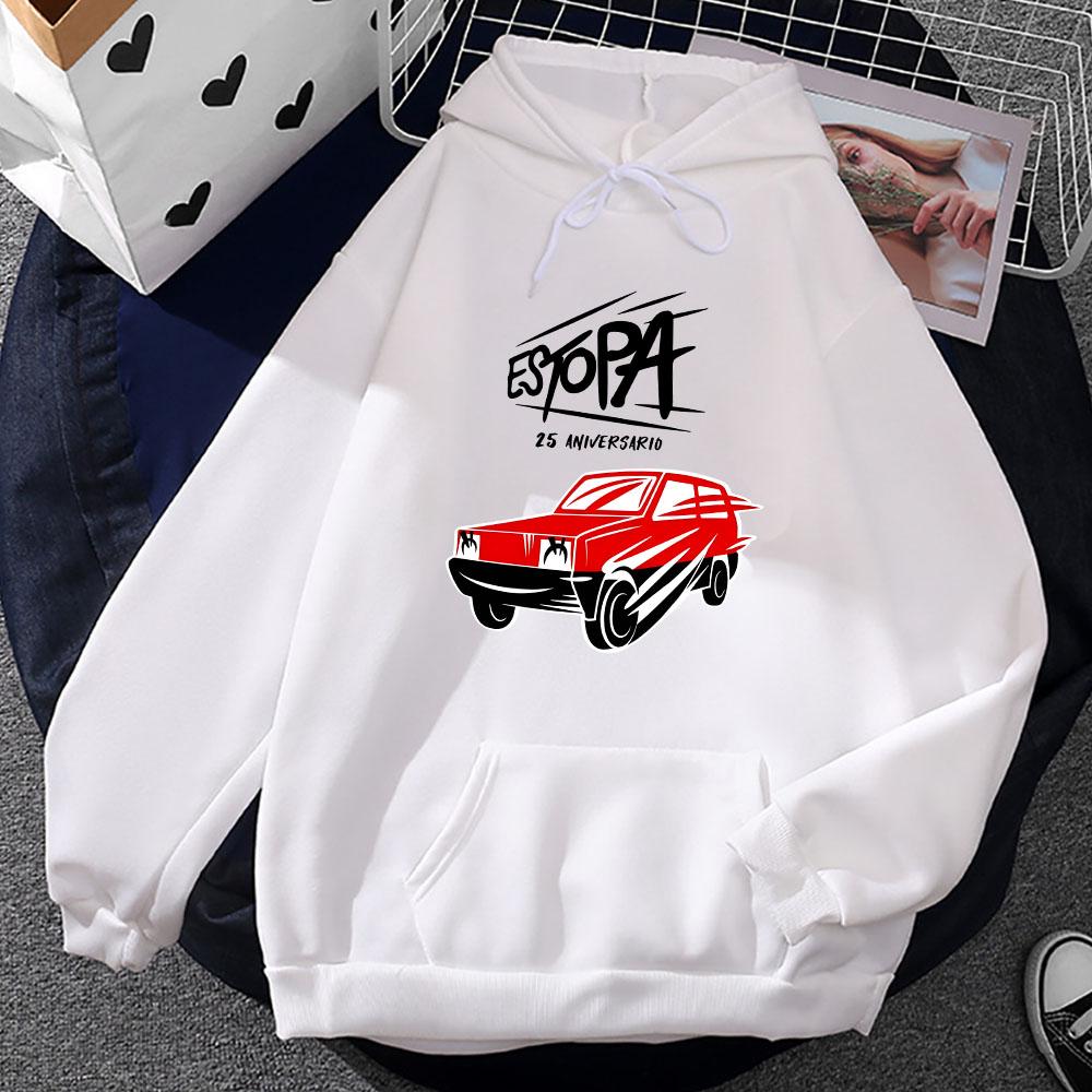 Estopa Rock Rumba Duo Hoodies Car Funny Graphic Printing Sweatshirts for Men Women Streetwear Heavy Mental Boy