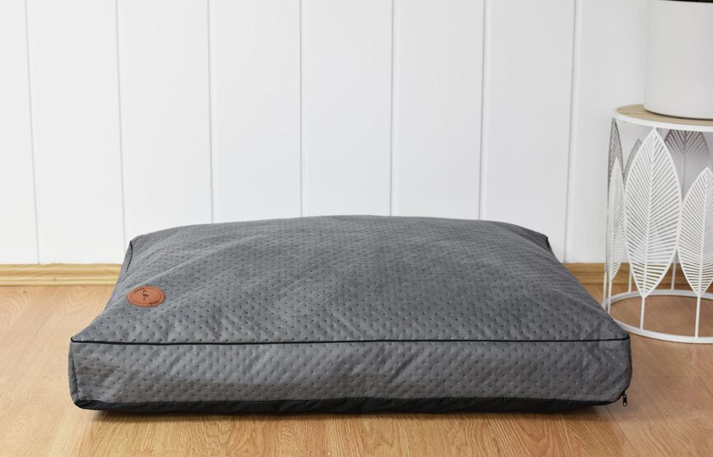 Mia Gray Quilted Cushion - 85 X 70 X 10