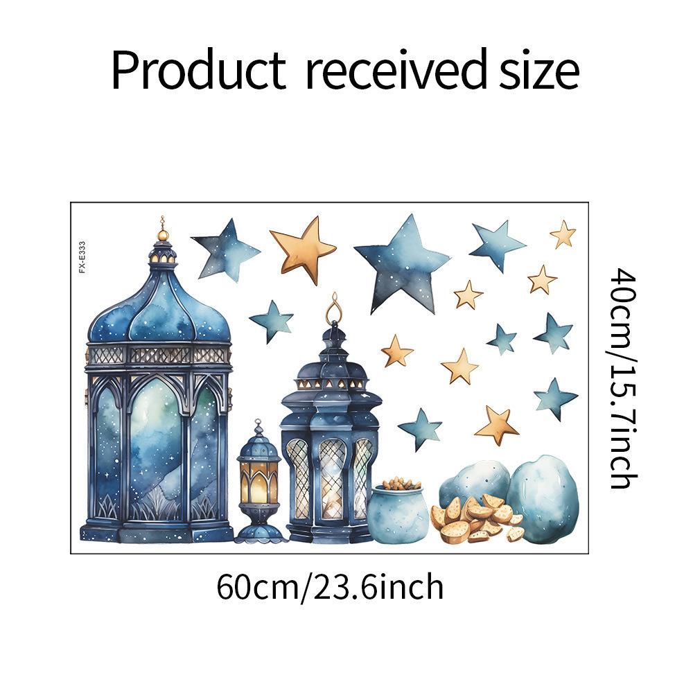 1pc Wall beautification decoration stickers, retro pendant lights, self-adhesive PVC wall stickers, window stickers