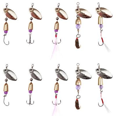 Metal Spinner Spoon Trout Fishing Lure Hard Bait Sequins Noise Paillette Artificial Bait Small Hard Sequins Spinner