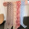 Spring Summer Colorful Polka Dot Floral Decorative Scarf Necktie Soft Lightweight Breathable Lace Up Accessory Fashion Decor
