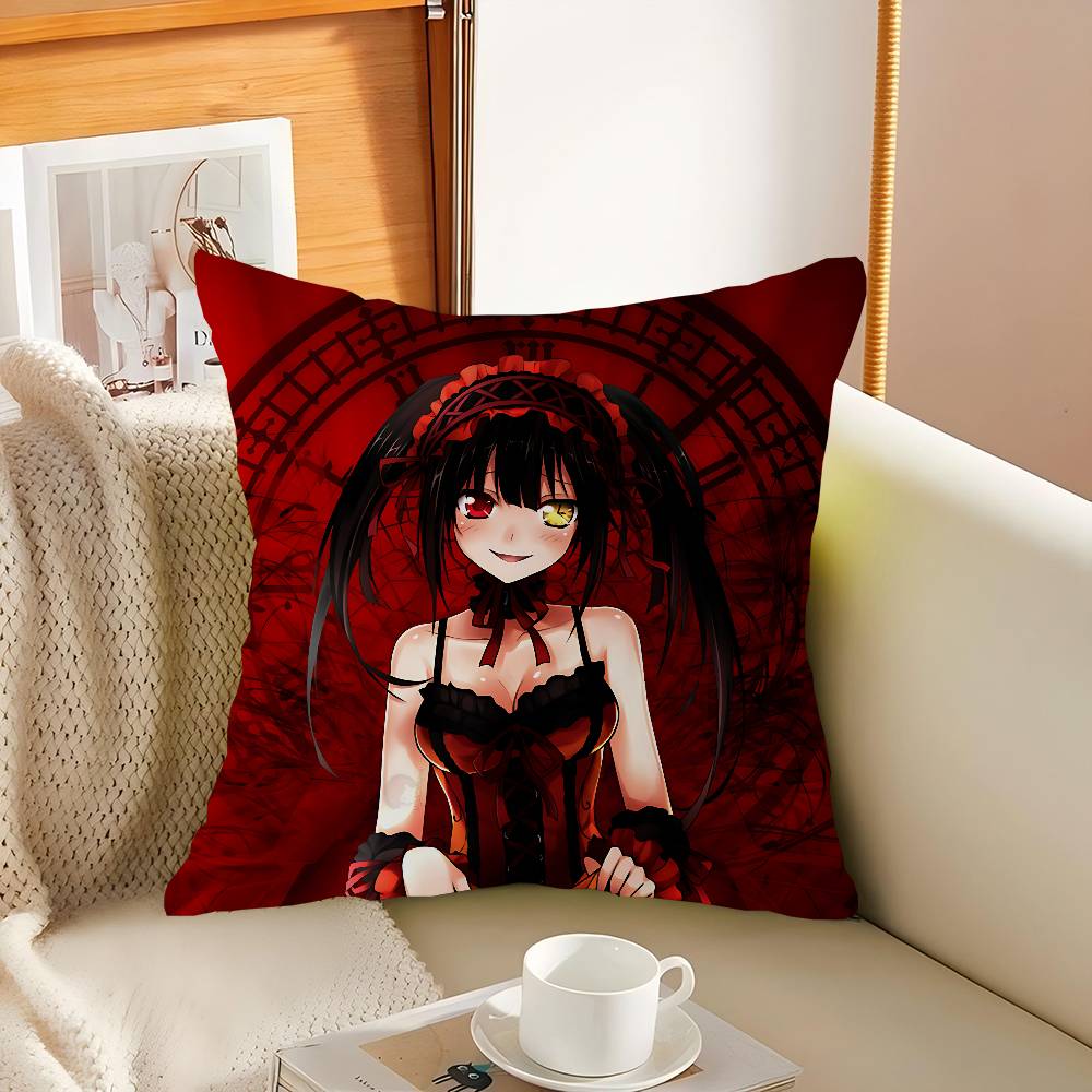 Date A Live Tokisaki-Kurumi Anmie Kuddfodral Bilkastkuddefodral För Soffa Bil Julklapp 40x40cm 45x45cm