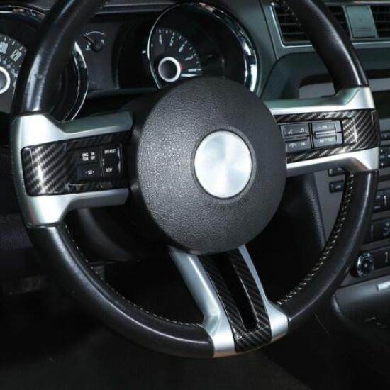Carbon Fiber Steering Wheel Frame Trim for Ford Mustang 2009-2013 Accessories