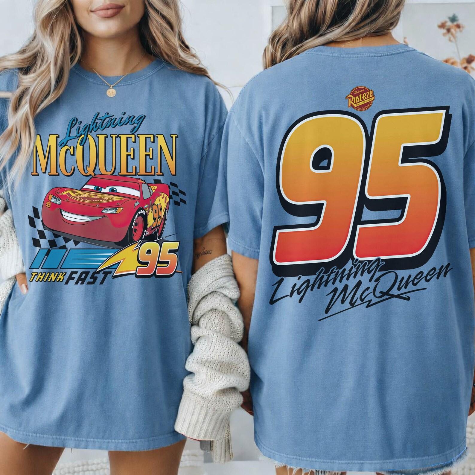 Футболка Lightning McQueen Comfort Colors, Футболка Тачки Дисней, Футболка Тачки Дисней Пиксар, Футболка Семейный Отпуск Тачки 2026, Футболка Мир Тачек L