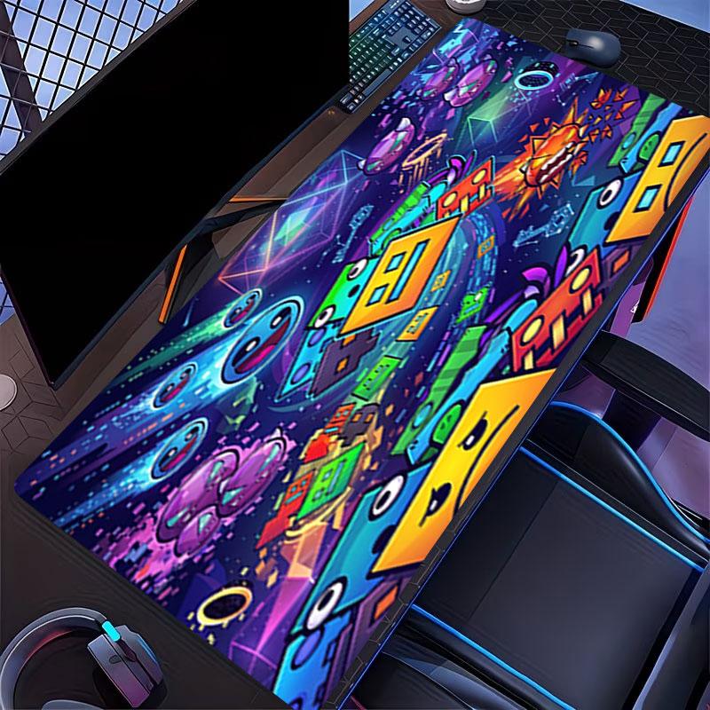 Tappetino Mouse Stampa Geometry Dash, per Tastiera Pad Laptop PC Mat per Ufficio Uso Domestico, Decorazione Scrivania, Regalo di Compleanno Perfetto per Giocatori