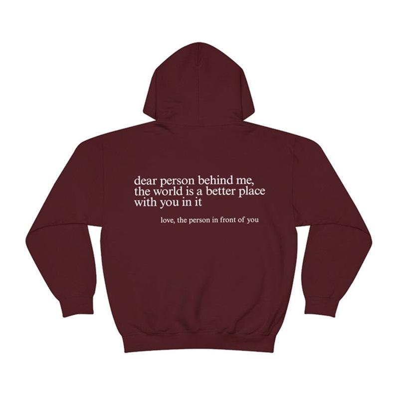 Damen Oversized Hoodie mit Fleece-Futter, Buchstaben-Slogan-Print, Kängurutasche und Kordelzug.