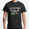Pilot in uitvoering Even geduld, uniform premium unisex T-shirt