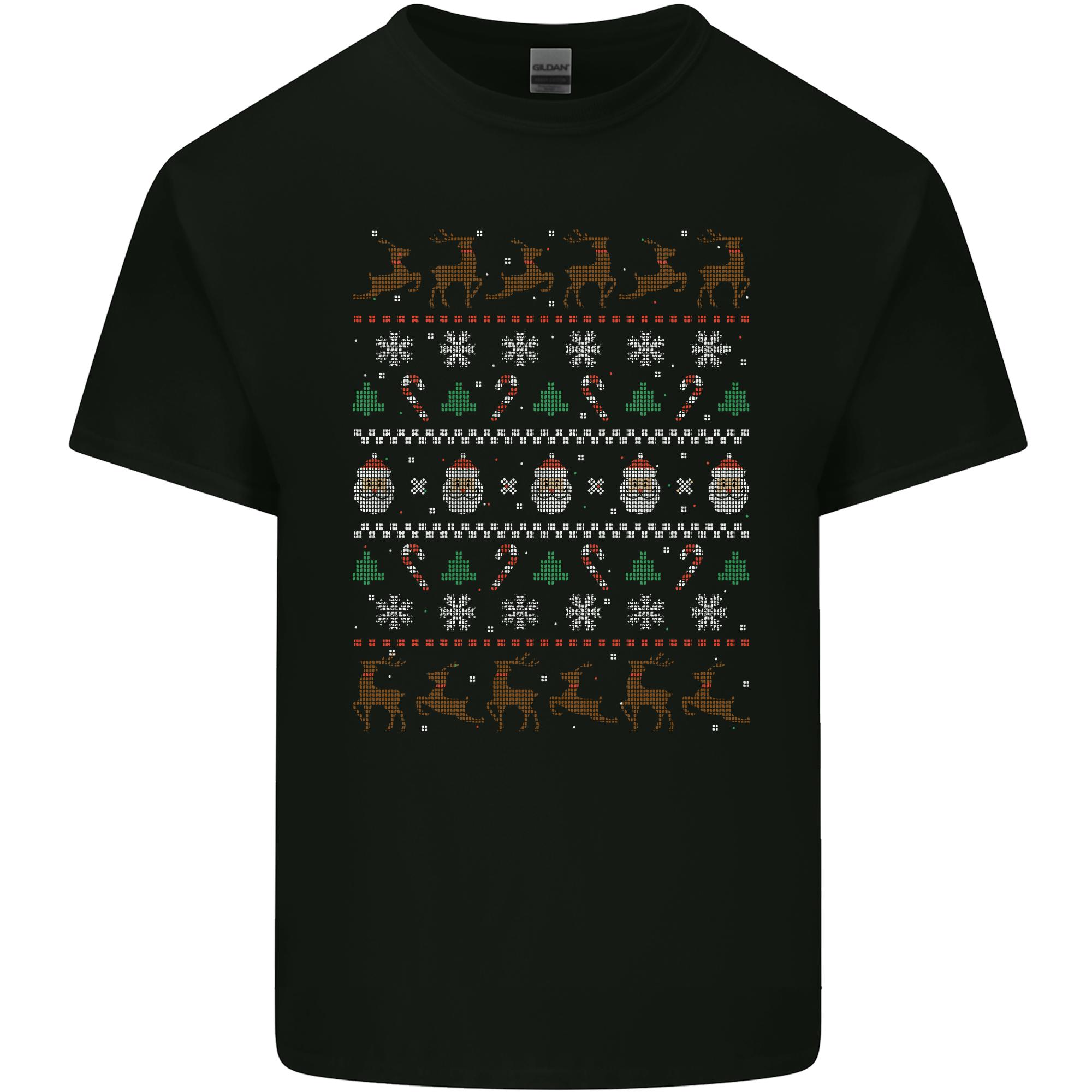 Christmas Festive Xmas Traditional Design Unisexs Light Cotton TShirt S