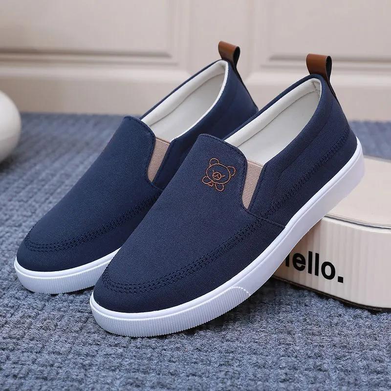 zapatos de mujer women fashion sweet anti skid canvas shoes lady classic blue comfort spring & summer loafers & shoes ab553
