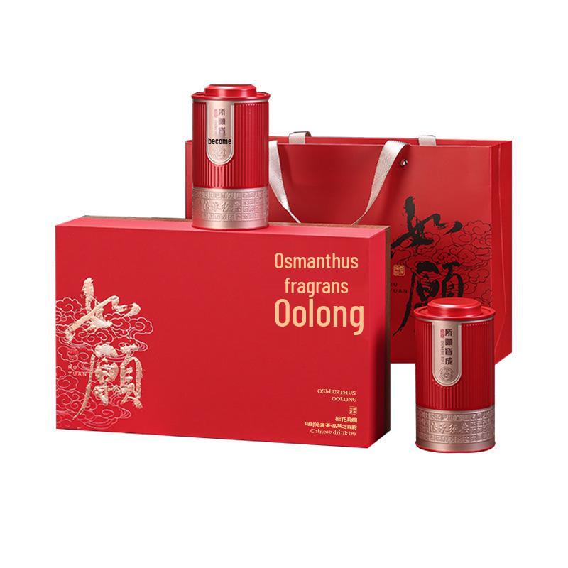 Osmanthus Oolong Tea Gift Box - Rich Aroma, Flower Tea for Autumn & Winter Health