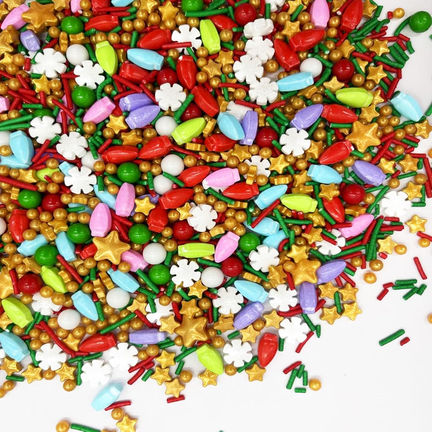 Рождественская смесь посыпок Рождественская елка Санта Клаус Посыпки Рождественские джимми Красные и зеленые посыпки для выпечки и украшения печенья