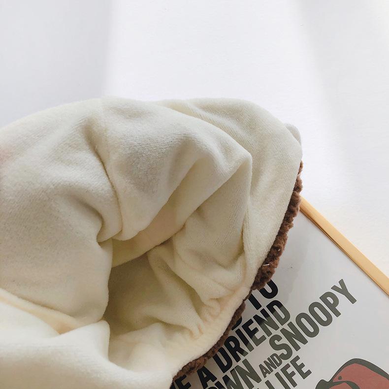 1 kus sladké chlupaté teplé novorozenecké čepice pro chlapce a dívku korejský roztomilý kreslený medvídek s klapkami na uši pro batole teplá zimní plyšová čepice