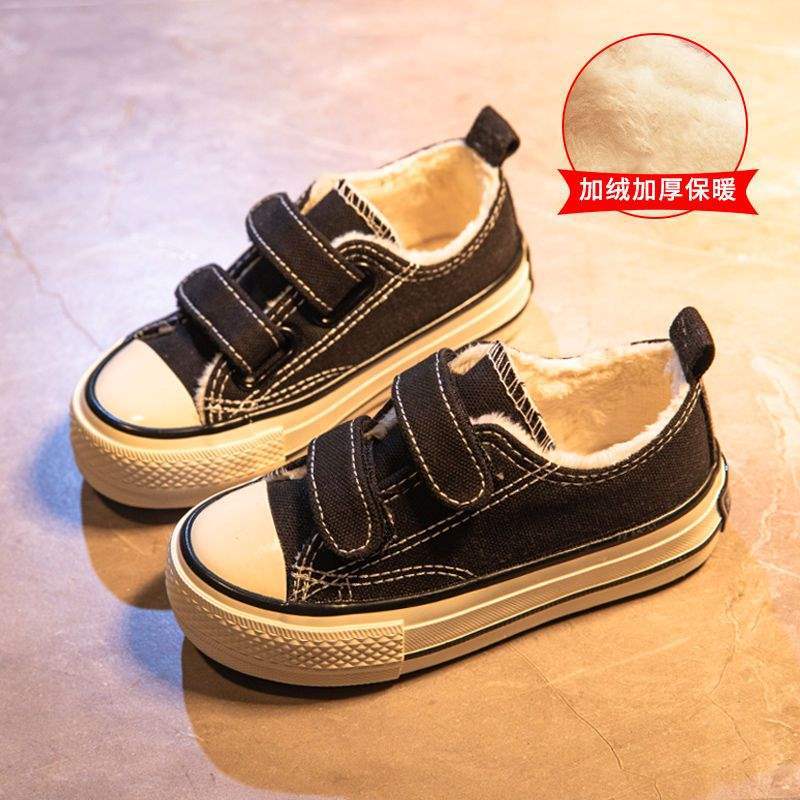 

Children s high-top canvas shoes velvet cotton girls 2025 autumn and winter new boys shoes baby children s board shoes 37 inner length 22.5/suitable for foot length 21.5