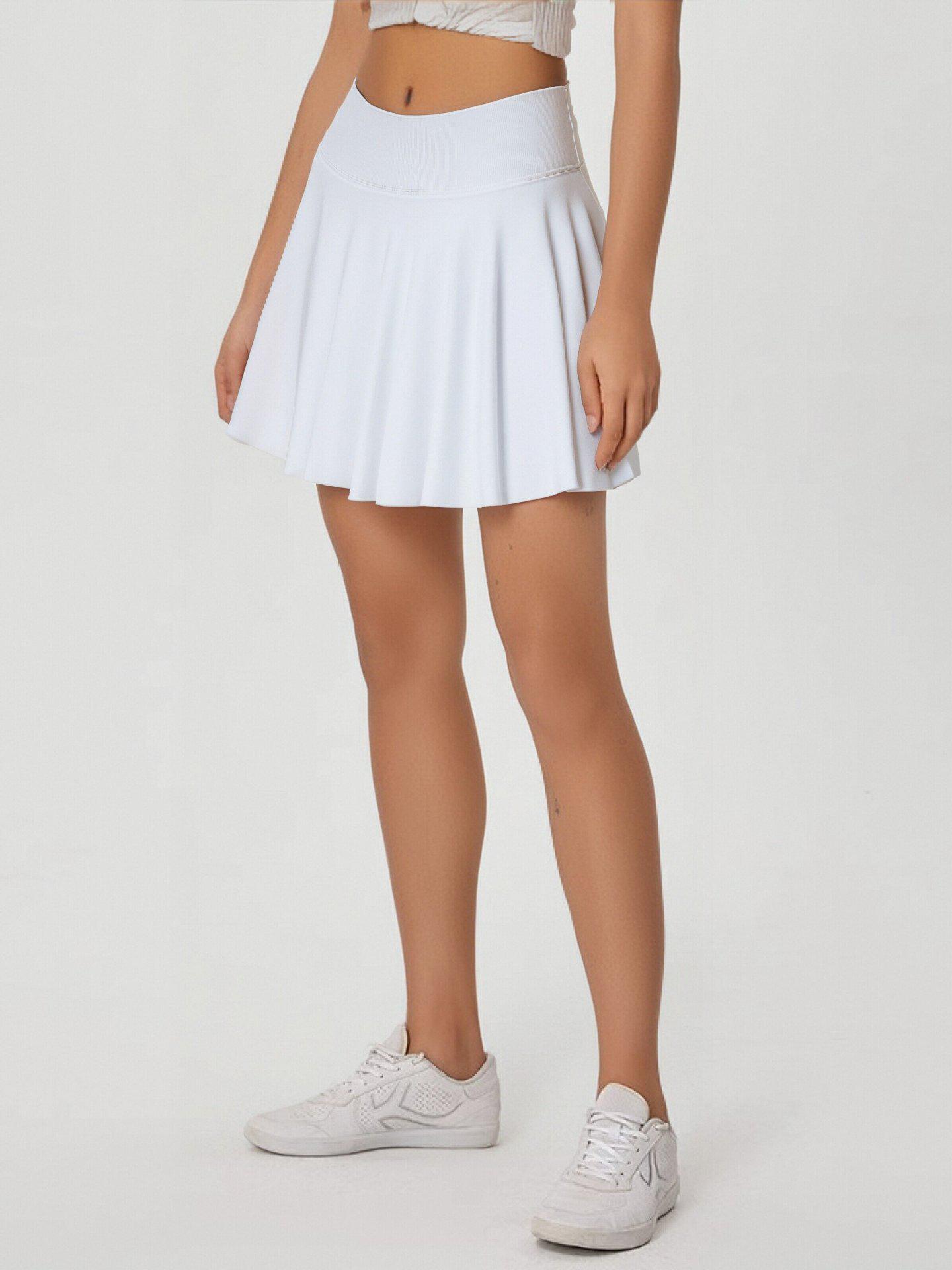 

Женская юбка Cross-Border с плиссировкой для занятий теннисом и йогой на открытом воздухе, бега и танцев, фитнеса Small белый