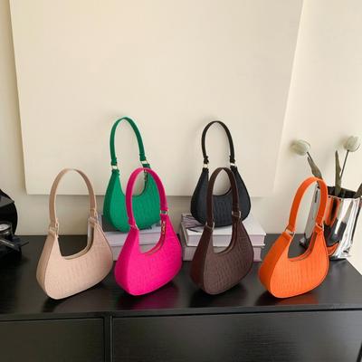 Solid Color Temperament Women's Bag 2023 New Casual Shoulder Underarm Bag