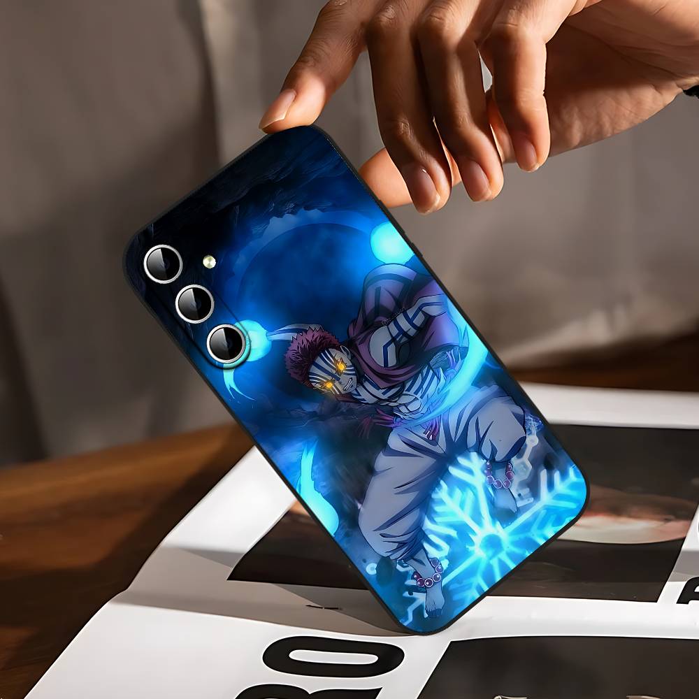 D-Demon Akaza S-Slayer Phone Case For Samsung Galaxy S24/S25/S22/S30/Note20/Lite/Ultra/5G/Plus/FE Soft Black