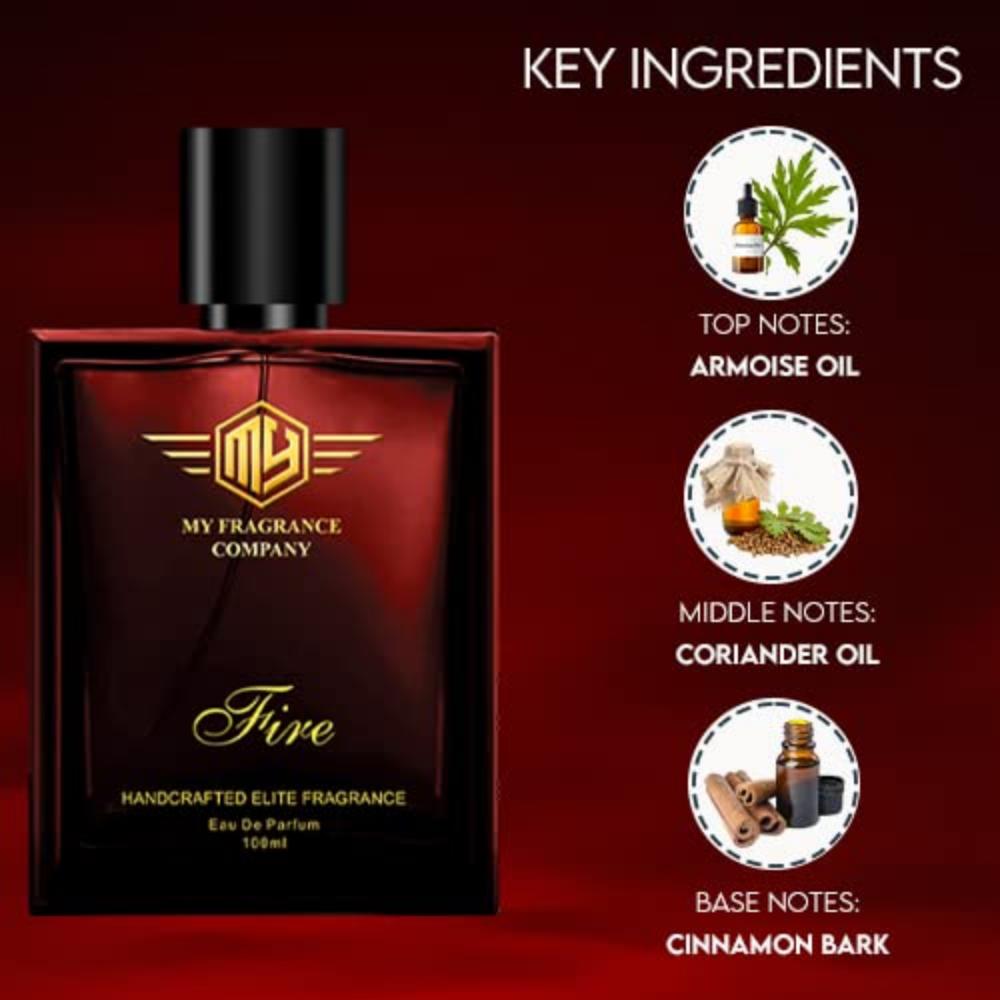 My Fragrance Company Fire Handcrafted Elite Fragrance EDP Perfume For Men - 100ml | Gift for Husband, Boyfriend