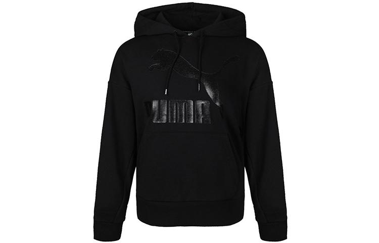 PUMA Sweatshirts Women s Black Hooded Moderate Regular 599197-51 S