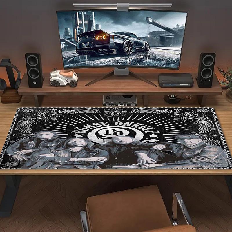Böhse Onkelz Poster Farbe Mauspads Großes Gaming Tischkissen Rutschfestes Laptop Tablet Großes Mauspads XXL Matte Mini PC Spielmatte Mit Verriegeltem Rand