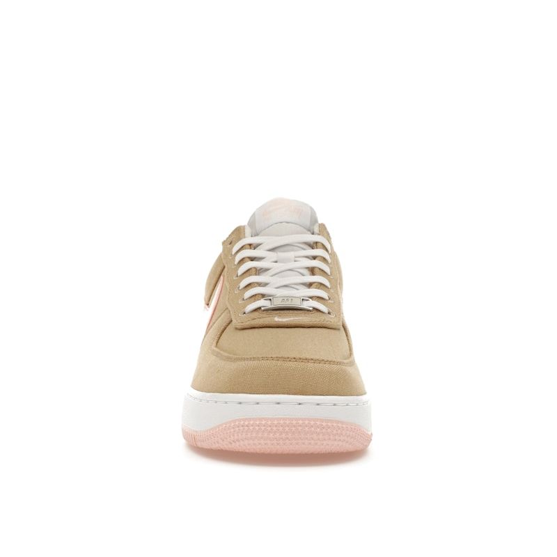 Nike Air Force 1 Low Linen Canvas Men Sneakers Tan Atmosphere HV2021-200