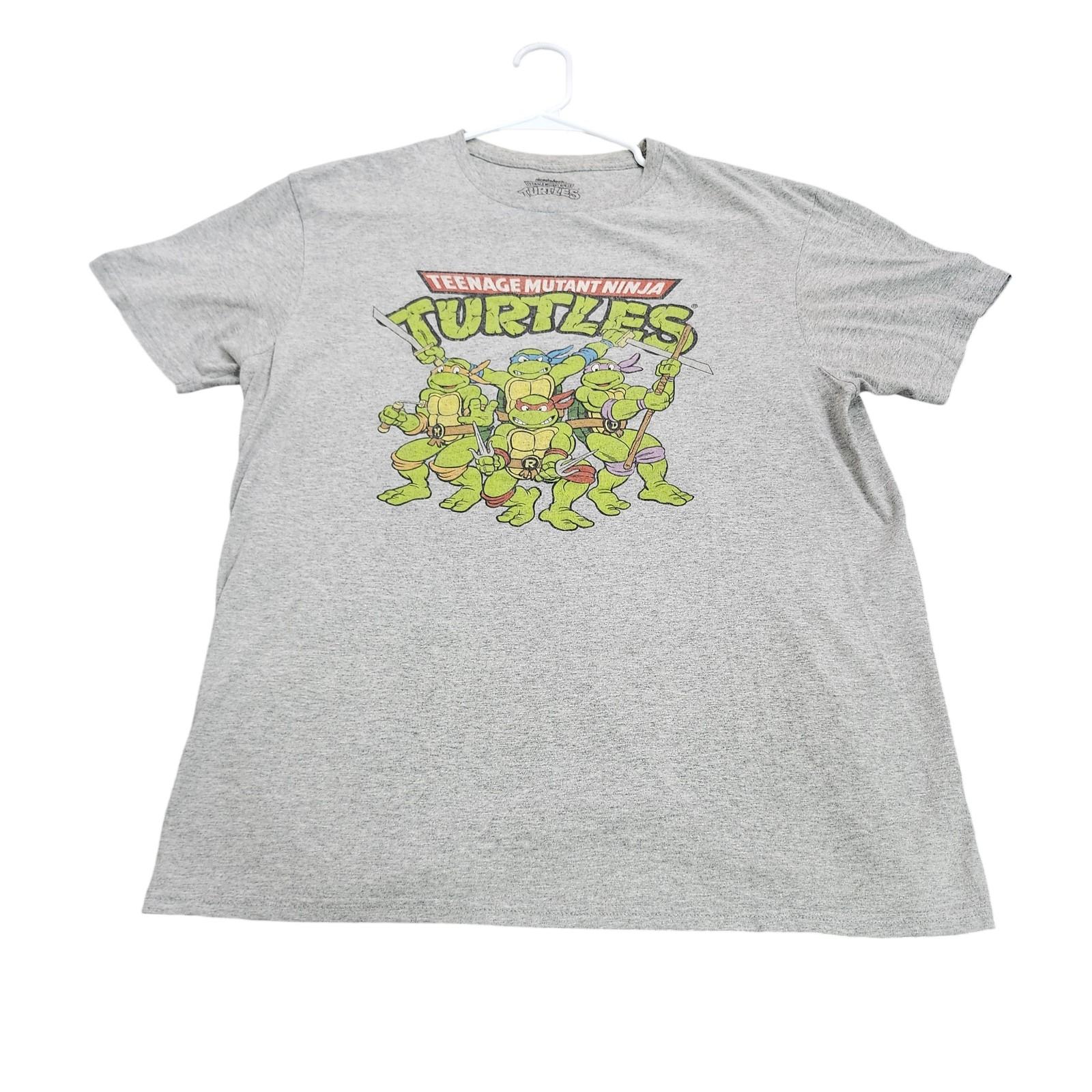 Teenage Mutant Ninja Turtles TMNT Graphic Gray Mens Large Hybrid Apparel Unisex T-Shirt XXXL
