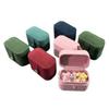 Elegant Plush Mini Snap Jewelry Box for Rings and Earrings - Multifunctional Storage