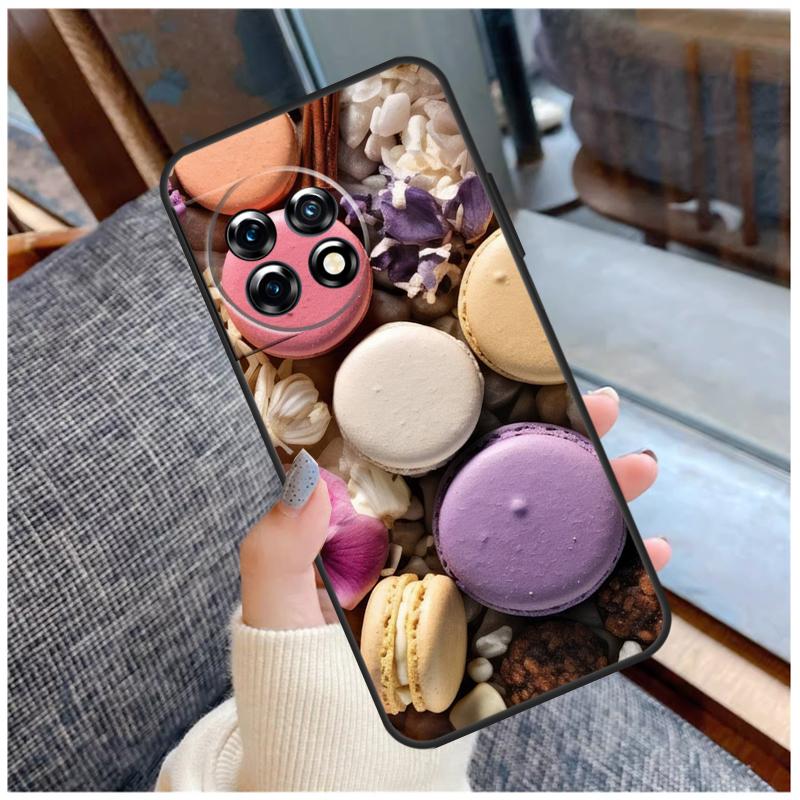 Dessert ice Cream Macaron Food Case For OnePlus 15 12R 13R 13T 10T 8T 13 12 11 10 Pro Nord 5 CE 2 3 4 Lite N20 N30 Coque