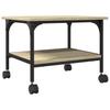Printer Stand with 2 Shelves Sonoma Oak Finish 50 X 40 X 38 Cm