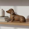 Dachshund Resin Figurine Detailed Craftsmanship Statue for Living Room