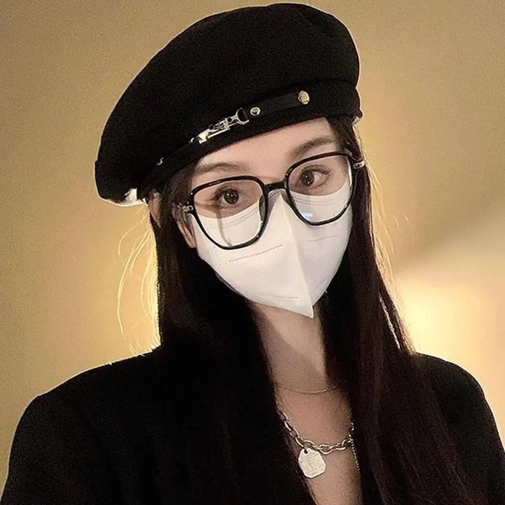 Cotton Octagonal Hat Adjustable Metal Buckle Beret Retro Painter Hat  Autumn and Winter