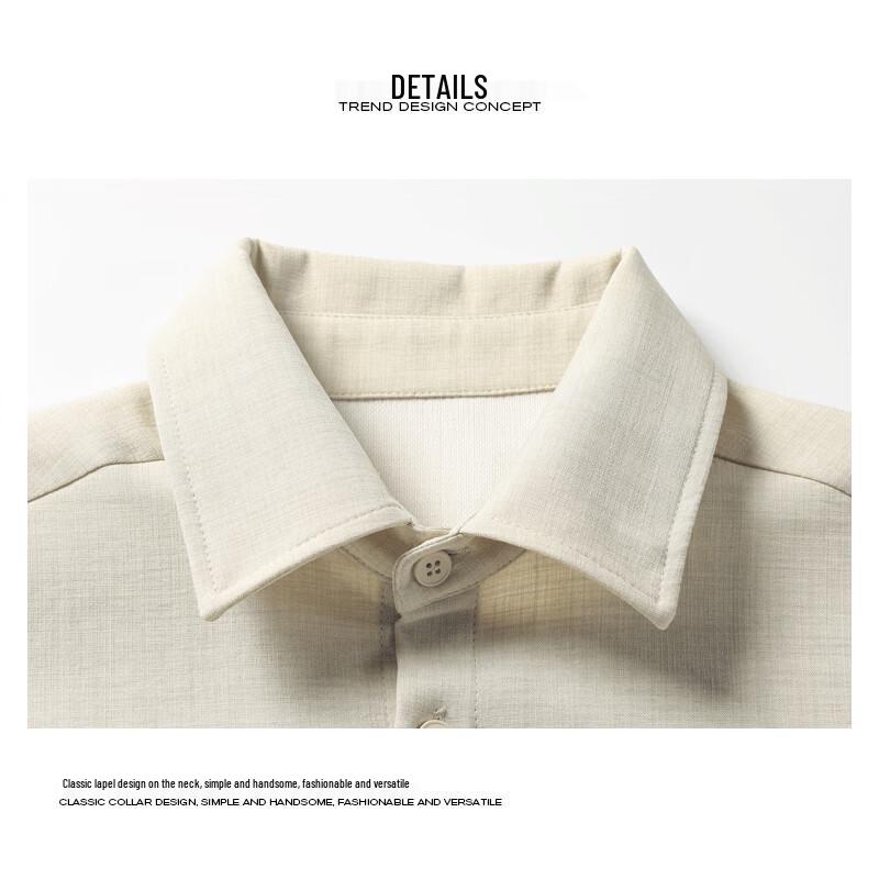 Wassup Sohot Men's Faux Linen Long-Sleeve Casual Shirt