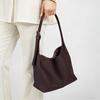 First Layer Cowhide Vegetable Basket Bag Women'S Large-Capacity Niche Crossbody Bucket Bag Strict Underarm Leather Commuter Shoulder Bag
