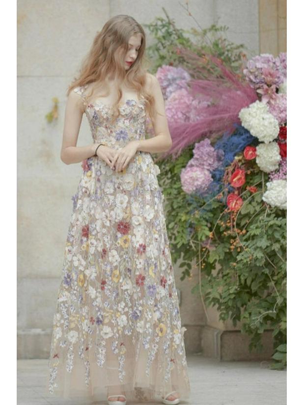 2026 Summer Elegant Strapless Mesh Waist-Cinching Slim Dress Large